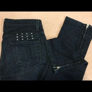 Ksubi (Tsubi) Overdyed Zipper Skinny Jeans